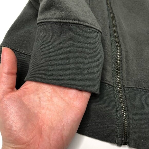 Old NAVY Smokey Grey Moto Asymmetrical Zipup Stretchy Pocket Sweater Jacket Coat - Picture 9 of 14